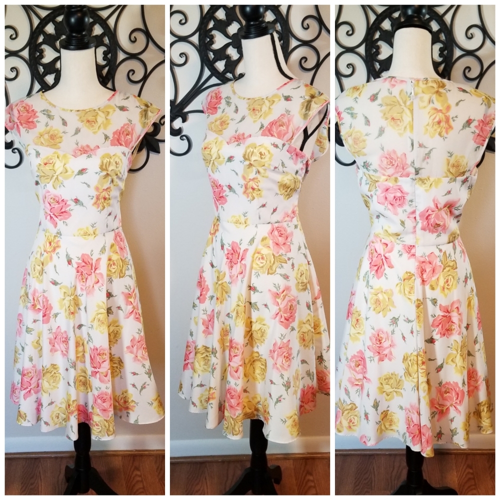 Floral Fit to Flare Dress By Betsey Johnson